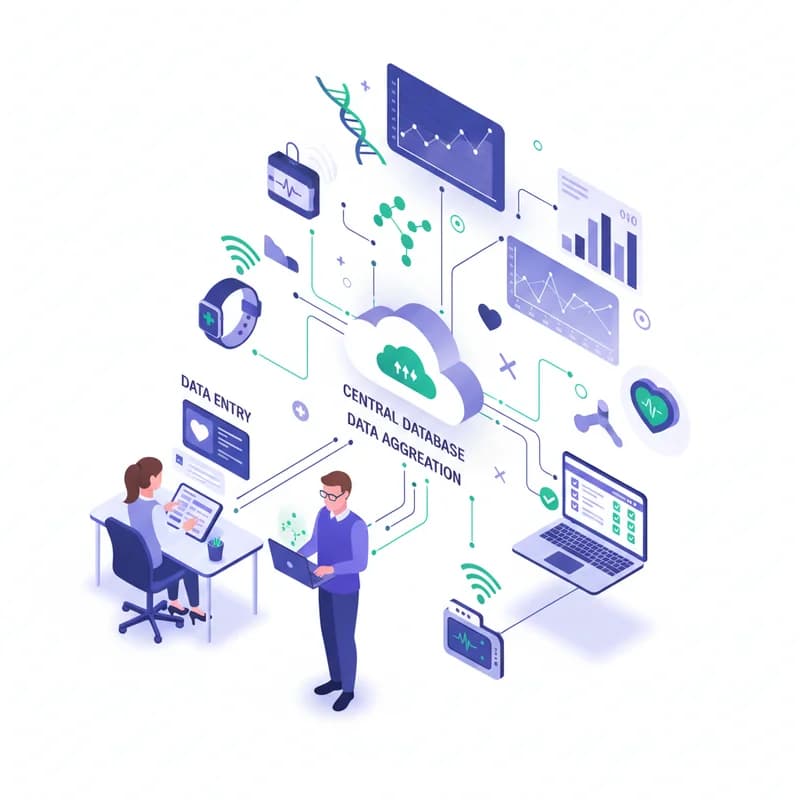 Clinical data platform illustration
